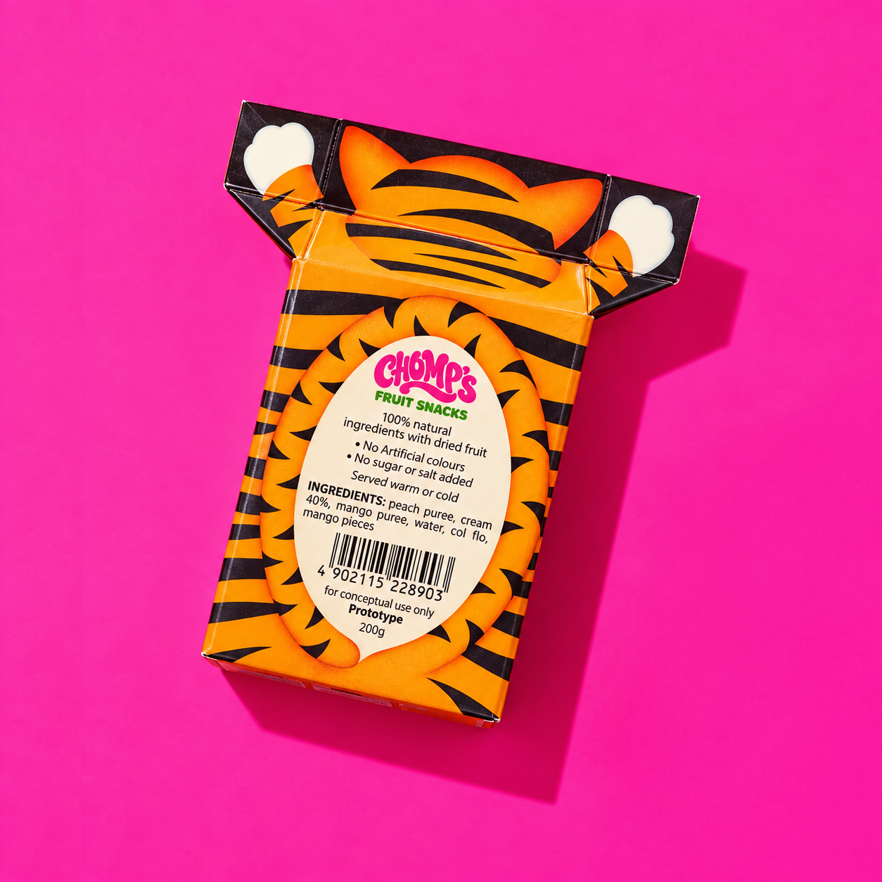 Pack Made to Play — 051 tigerkartong och bla fingerbrada pa rosa bakgrund